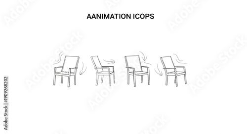 Animated Chair Rotation Sequence: 360 Degree View for Design and Presentation