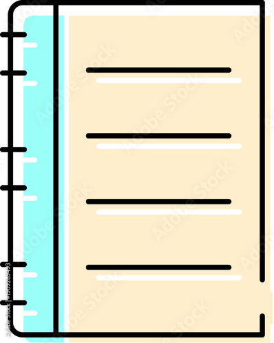 Notebook displaying ruled pages and a spiral binding, symbolizing learning, studying, and organizing thoughts for school, office, or personal creative projects and brainstorming