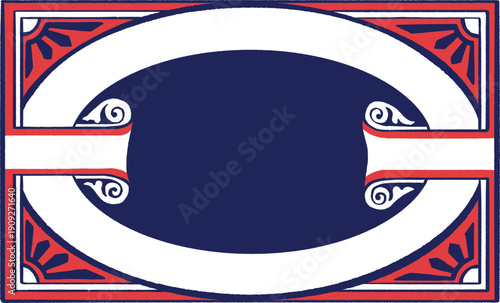 Vintage frame design Label Badge Tag Sticker Vector Graphic element Background template Classic style