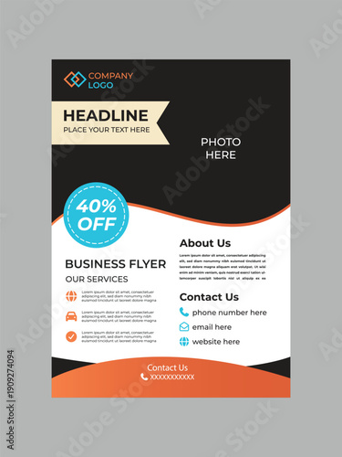 Minimal Business Flyer Design for Marketing Campaign Vector Design Illustration