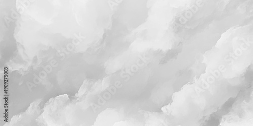 Moody Cloud Formation in Black and White. Vector Illustration.