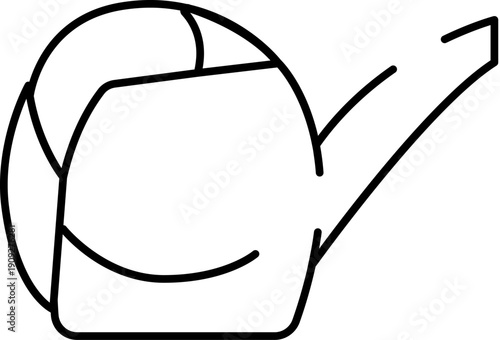 Minimalist black outline illustration of a classic tea brewing vessel, offering a clean and versatile kitchenware icon for various design projects and digital interfaces