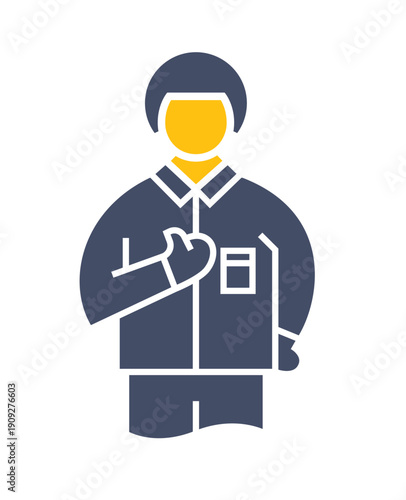 Illustration represents a student's expression with hand gesture.