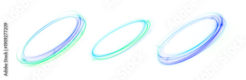 Transparent background highlights glowing neon swirl and light trails. Abstract spiral shapes curve smoothly with vibrant energy. Suitable for modern digital design and animation.