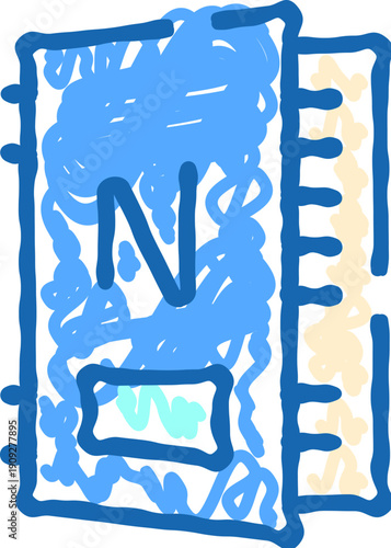 Notebook icon representing learning, planning, and note taking for education, office, journal, or app designs simple flat blue illustration for organization and study tools