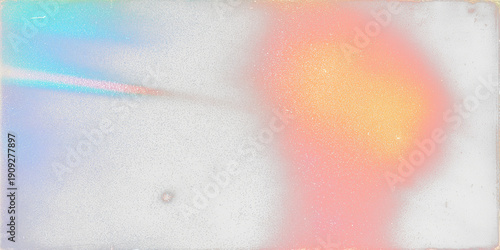 Tableau sur toile Blurred rainbow overlays shimmer across holographic layers