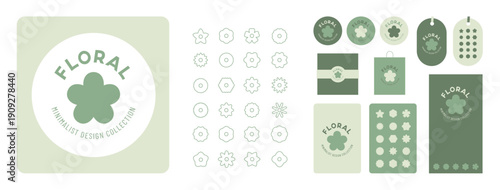 image de marque, logo, emblème, enseigne pour artisan fleuriste, créateur de bouquet, jardinerie, pépiniériste, atelier végétal, vendeur ambulant, plantes de saisons, local, biologique, botanique