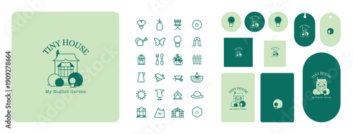 image de marque, logo, emblème, enseigne pour artisan fleuriste, créateur de bouquet, jardin, pépiniére, atelier végétal, visite de jardin, parc, plantes de saisons, local, biologique, botanique, 