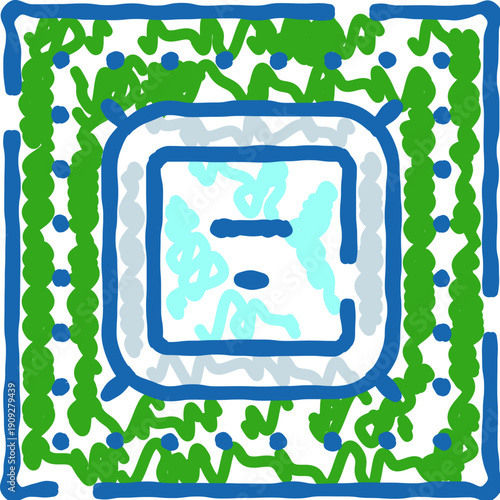 Microchip processor featuring a detailed internal design representing advanced computing, electrical engineering, and nanotechnology in the abstract field of artificial intelligence and innovation