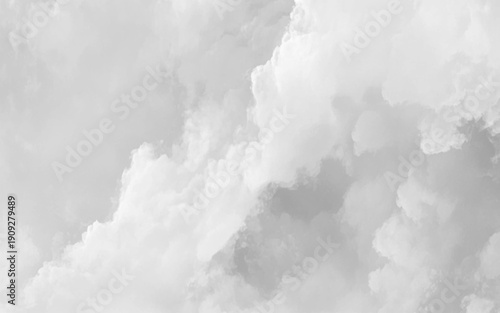 Dramatic Monochrome Sky with Soft Clouds. 