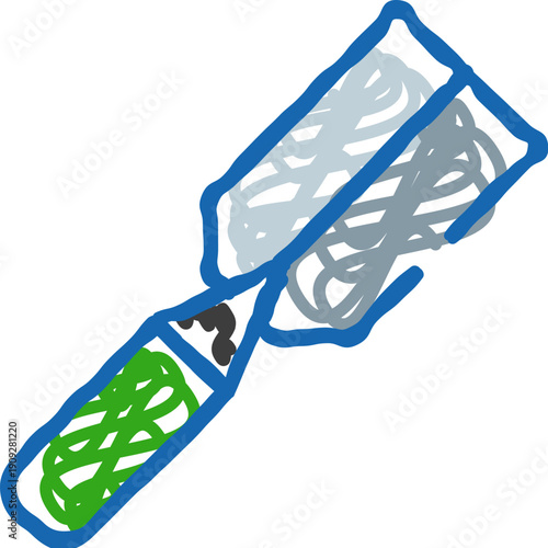 Hand drawn pencil sharpener sketch showing a pencil being sharpened into a fine point, minimalist classroom stationery illustration on a clean white background for creative projects