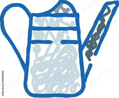 Watering can illustration representing irrigation, plant care, and cultivating tasks in farming and home gardens, embodying growth and nursery activities