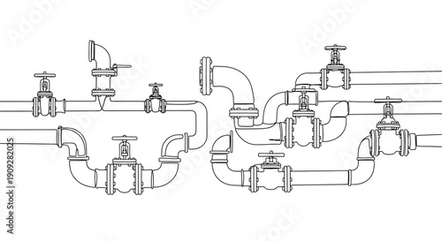 Industrial pipes and valves