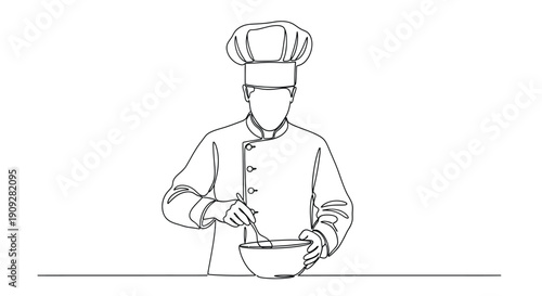 Chef mixing ingredients