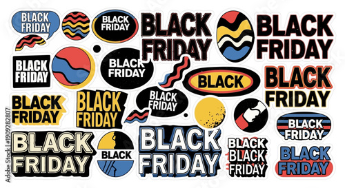 Black Friday Sale Typography Collection: Retro & Modern Designs for Marketing
