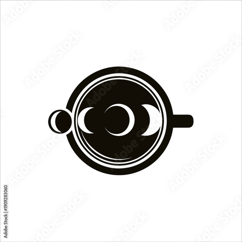 Moon Phases Coffee Cup Icon