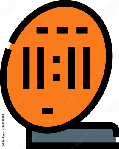 Digital clock showing 11,11, modern flat icon representing timing, punctuality, scheduling, reminders and time management for apps, interfaces, alarms and productivity tools