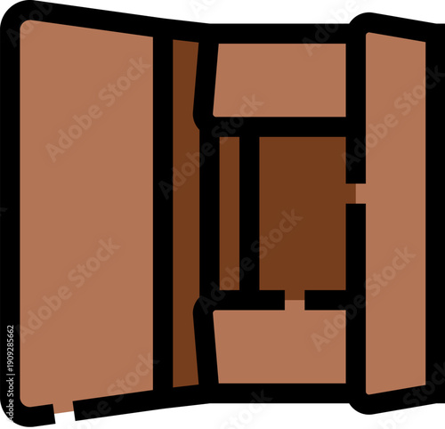 Brown empty cardboard box with open flaps, symbolizing shipping, storage, and a new beginning for businesses related to e commerce and logistics services