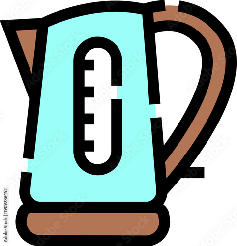 Electric kettle boiling water, a modern small kitchen appliance providing convenience and efficiency for quickly preparing hot drinks and food in a household setting