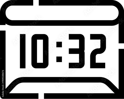 Digital alarm clock display showing a specific time, representing punctuality, morning routine, time management, deadlines, reminders, alerts and minimalist electronic design