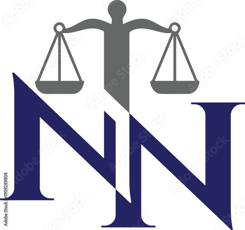 Letter NN with Law firm logo