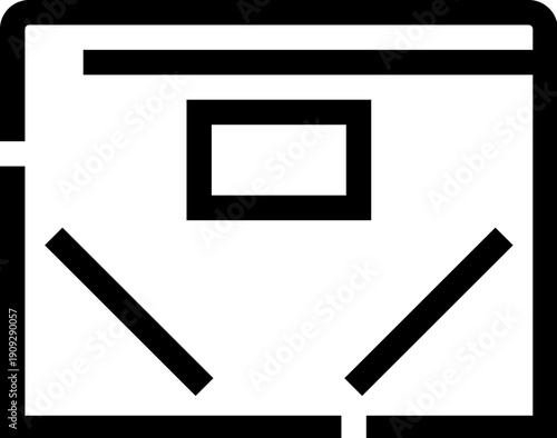 Diaper outline icon depicting absorbent infant clothing for hygiene and childcare, symbolizing comfort, dryness and protection for babies in ui, app and web design contexts