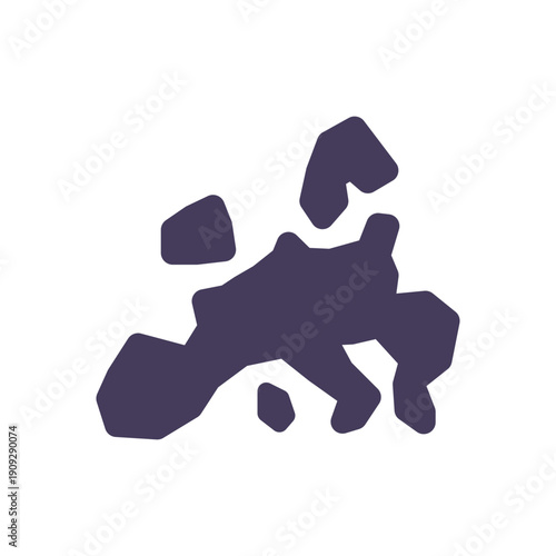 Solid Europe map icon shows simplified silhouette of the European Union geographic region and continent map symbol for unity elections and political boundaries
