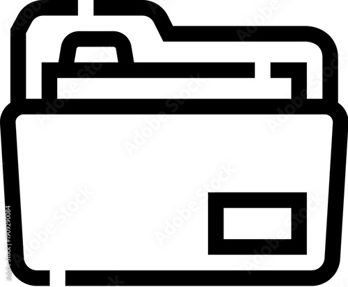 Folder icon illustrating digital file management, archive and cloud storage concepts for organizing, securing and accessing documents, data and workflows in computing systems
