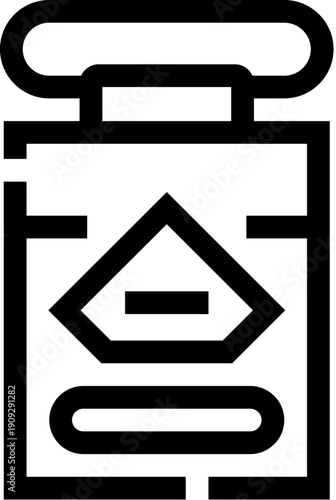 Minimal line art perfume bottle icon conveying luxury fragrance, grooming and personal care sleek, modern outline symbol for beauty, scent, wellness and cosmetic products