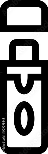 Usb flash drive icon, a portable electronic data storage device, showing its compact design and universal connectivity for digital information exchange