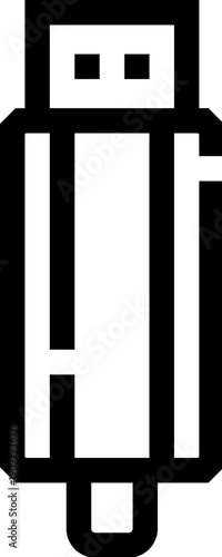 Usb device icon representing universal serial bus technology for data transfer, digital information, and connecting various hardware peripherals to computer systems