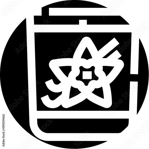 Vanilla flower and spice stick inside a bottle or packet, symbolizing natural vanilla extract, essential oil and aromatherapy ingredients for culinary, fragrance and wellness use