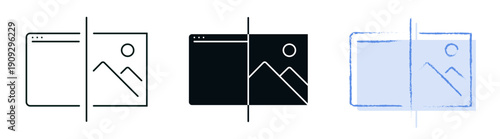 Work Life Boundaries icon. Mental health and digital wellbeing concept. Line, solid color or black symbol for web and UI. Perfect for apps and digital platforms. Editable vector stroke illustration.