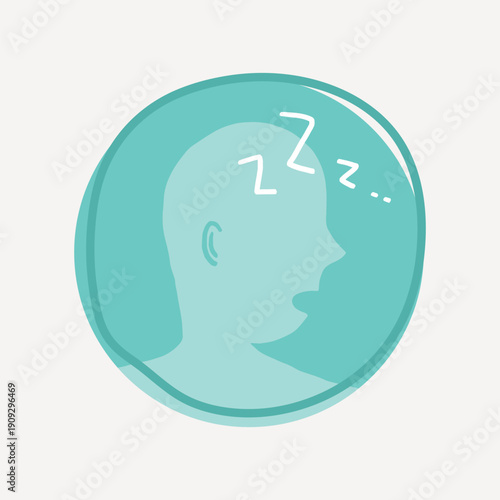 Fatigue illustration clipart, collage element vector