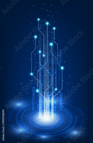 Digital communication technologies. A high-speed method for transmitting large amounts of data. An abstraction for creative use.