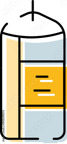 Minimalist line art of a punching bag icon, symbolizing boxing training, gym workouts and combat sports equipment for fitness, strength, discipline and active lifestyle