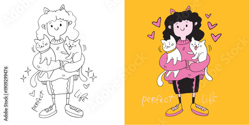 Trendy  hand drawn doodle lettering quote. Lettering for t-shirt design, mug print, bag print, clothes fashion. 100% hand drawn vector image. Sticker lettering art.
