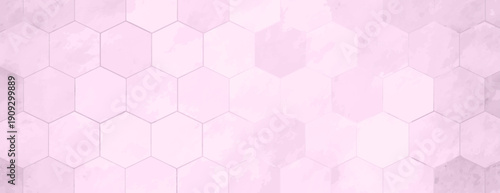Hexagonal pattern background, pastel pink background with a soft, textured style. Pink color enhances the geometric background design. Minimal marble texture with hexagon pattern background vector