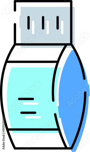 Portable flash drive offering digital data storage and backup solutions, providing convenient connection for transferring files and important information between electronic devices