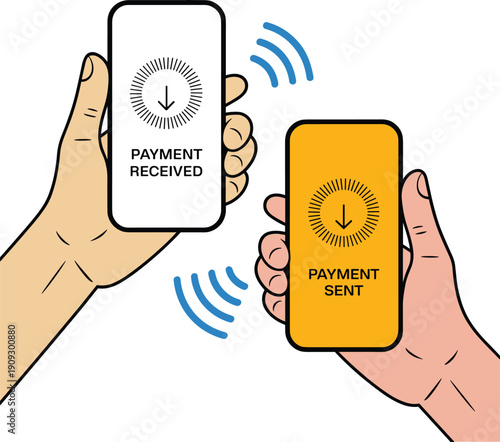 Person pays using smartphone contactless nfc technology for secure digital payment transaction