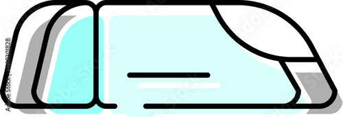 High speed train icon with sleek design capturing fast travel, efficiency, and advanced transportation infrastructure emphasizing speed and reliable public transit