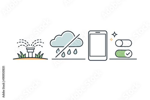 Smart irrigation system with weather control and mobile integration
