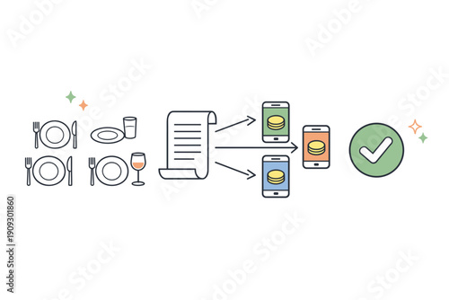 Digital payment confirmation for restaurant orders with smartphone integration