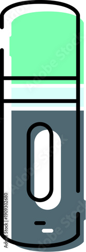 Shaving foam dispenser icon representing male grooming and daily skincare essentials in a clean, minimalist flat design symbol for ui, app, toiletries and personal care routines