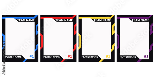Card baseball frame player layout