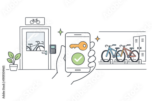 Smart bicycle locker with mobile app access and secure storage facility