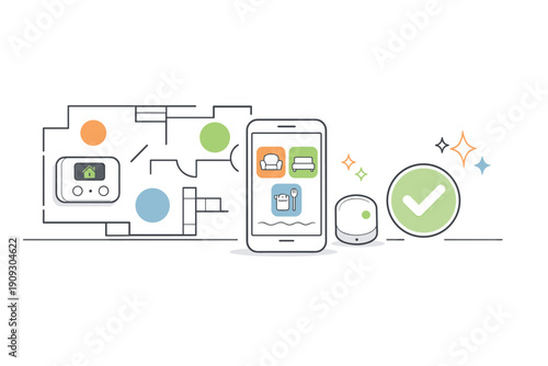 Smart home technology: floor plan, automation, and mobile control