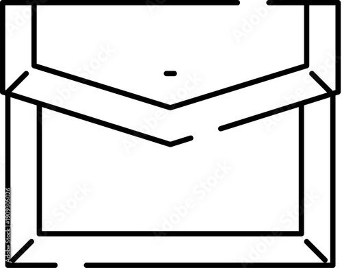 Open envelope symbol representing incoming mail, digital messages, or written communication, emphasizing new notifications, postal delivery, and successful information exchange