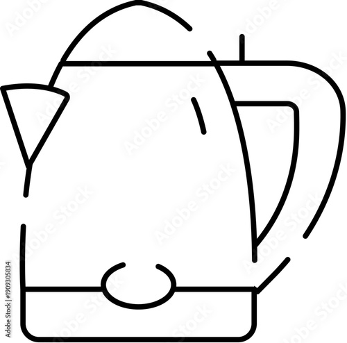 Electric kettle boiling water, a modern small appliance used in kitchens for preparing hot drinks like tea, coffee, or instant meals, simplifying daily routines