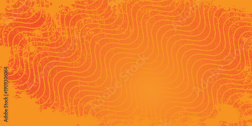 Vector abstract background with dynamic orange waves, lines and particles. vector